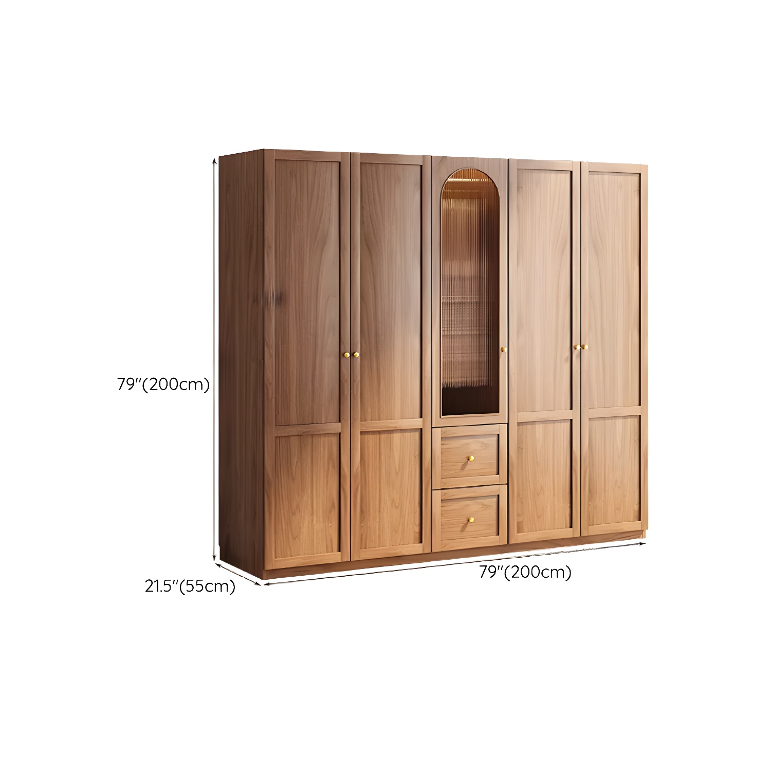 Fashionable Natural Wood Wardrobe Armoire for Stylish Closet Organization - image 13