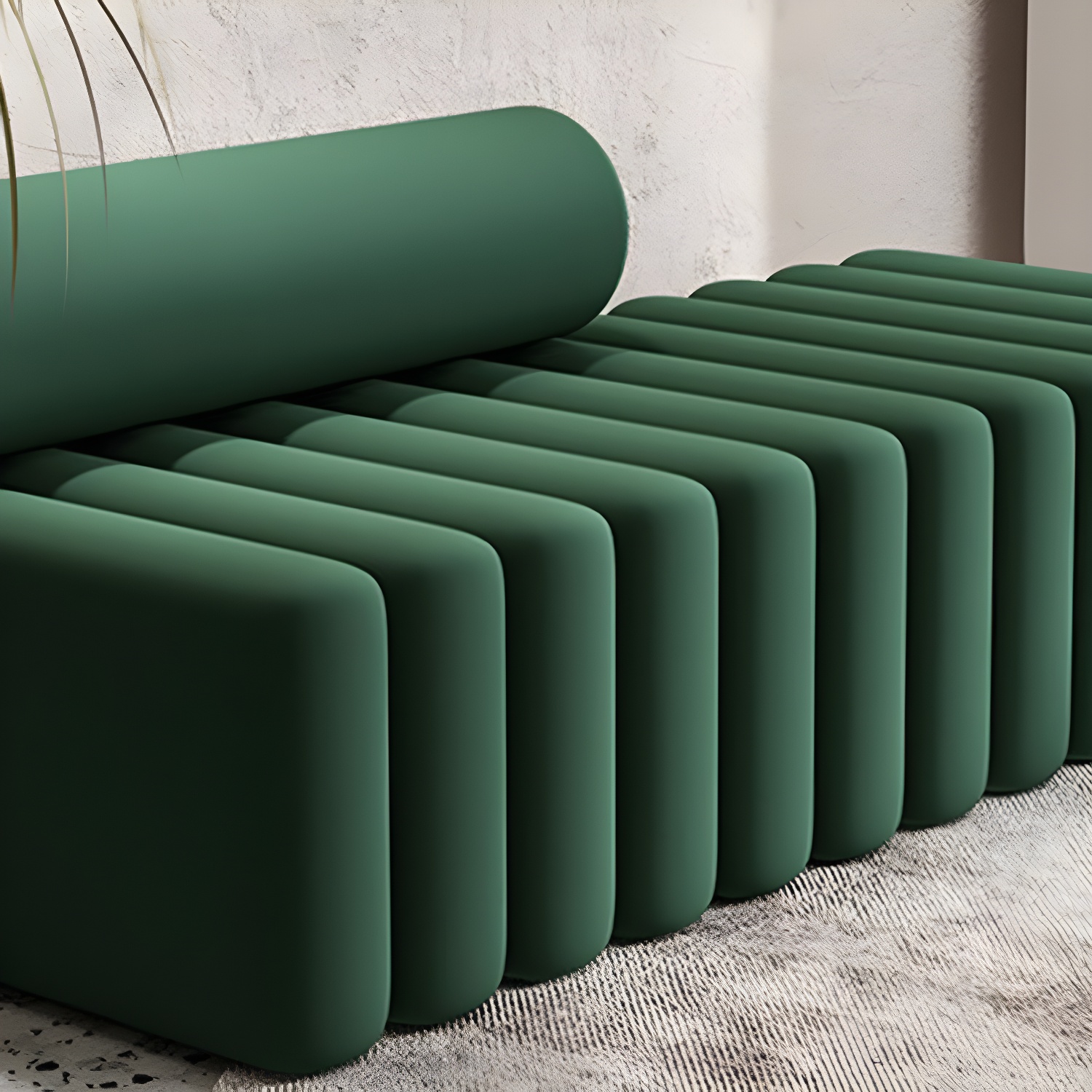 Velvet Contemporary Standard Sofa Armless Sofa for Living Room, Apartment - image 13