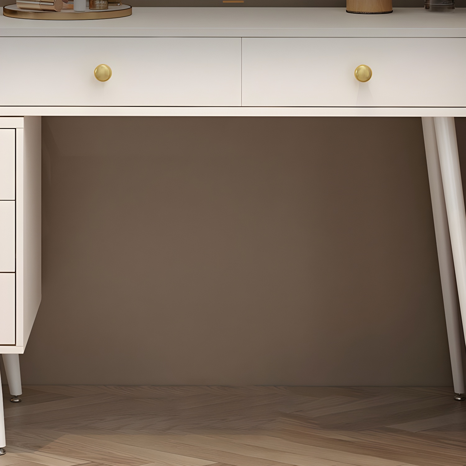 2-Drawer Vanity Tables Bedroom Makeup Vanity Desk Table with Drawer - image 8