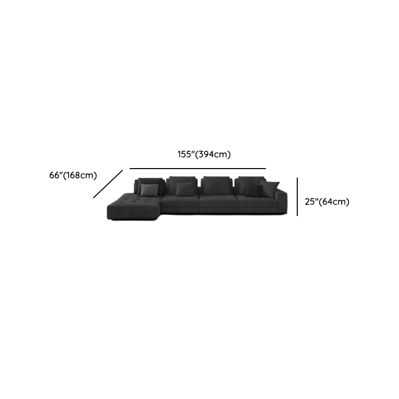 L-Shape Corner Sectional in Dark with Button-tufted Upholstery - image 11