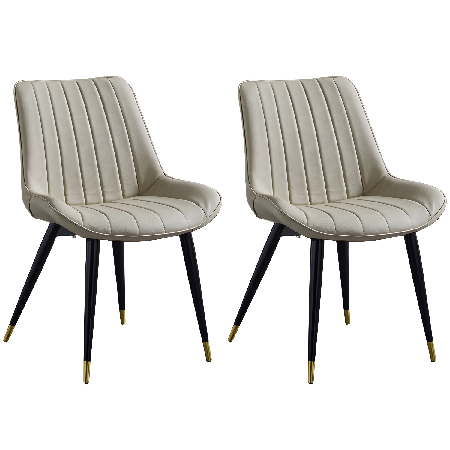 Scandinavian Leather Restaurant Side Chair Matte Finish Parsons Dining Chair