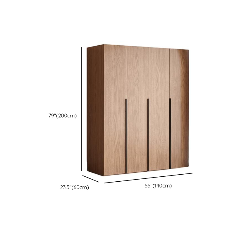 Cocoa Art Deco Self-supporting Cabinet Armoire with Soft Close Drawer, Interior Shelves, and Hanging Rod - image 8