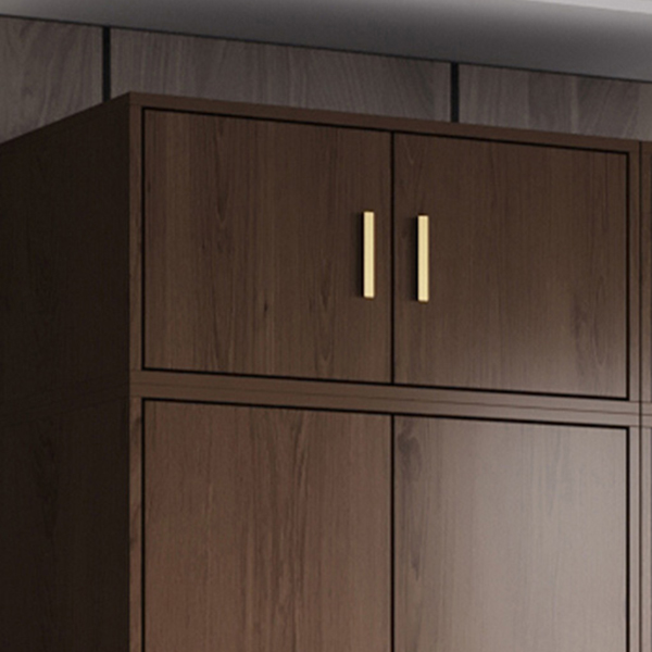 Modern Wood Wardrobe Armoire: 1pc Clothing Rod, Non-Adjust Shelves, Pre-Drilled Holes - image 7