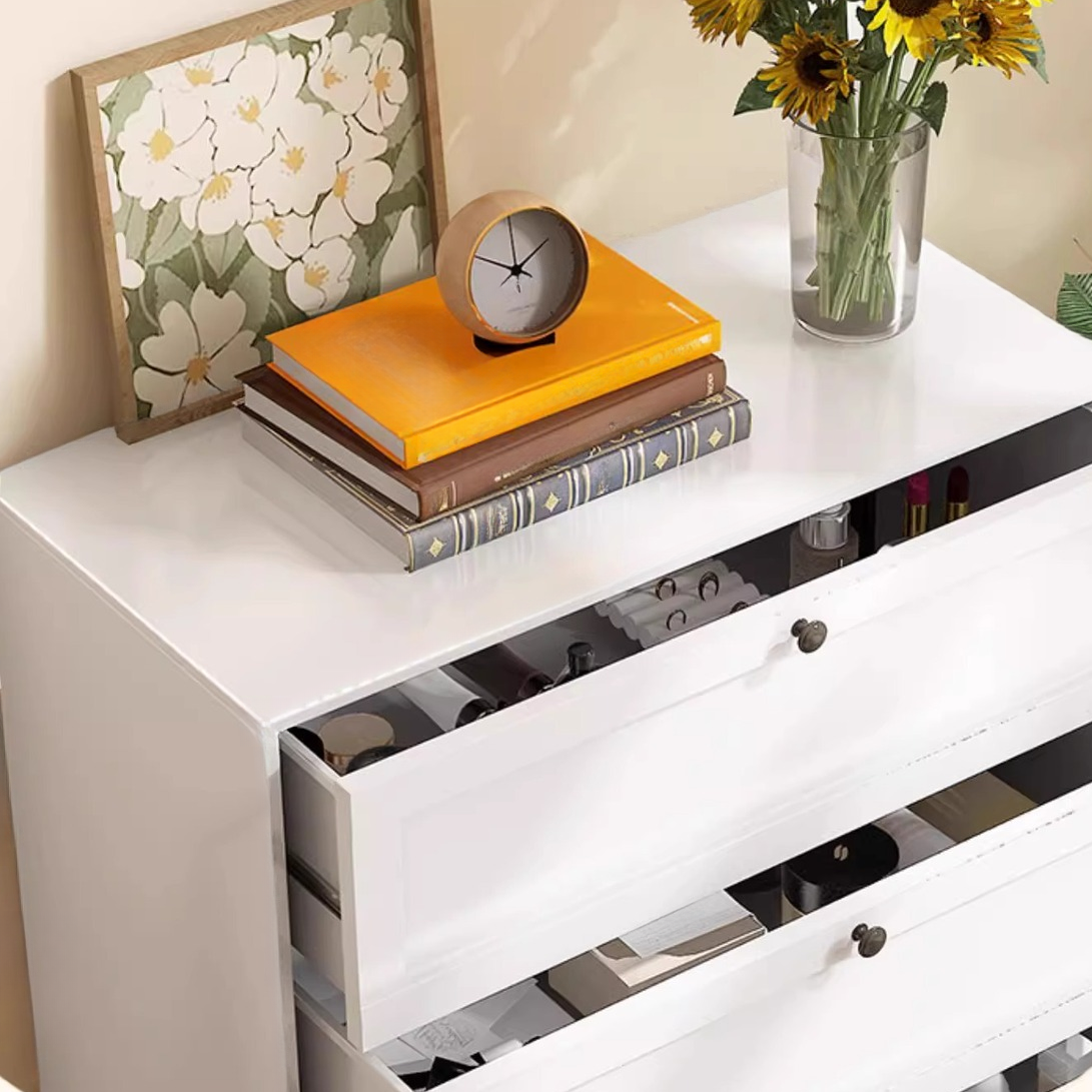 Simple Steel Bachelor Chest/Lingerie Chest with Drawers in White/Black - image 6