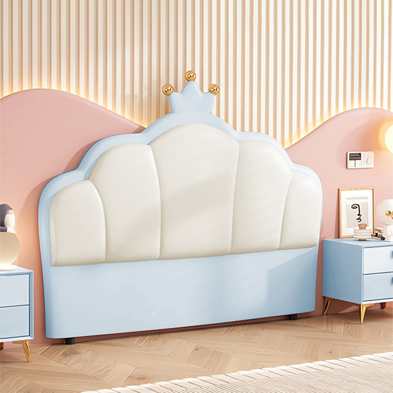 Trendy Panel Headboard in Natural Wood with No Distressing, Portman Shape for King/Queen/Full Bed, Featuring Sponge Upholstery and Standard Height - image 4
