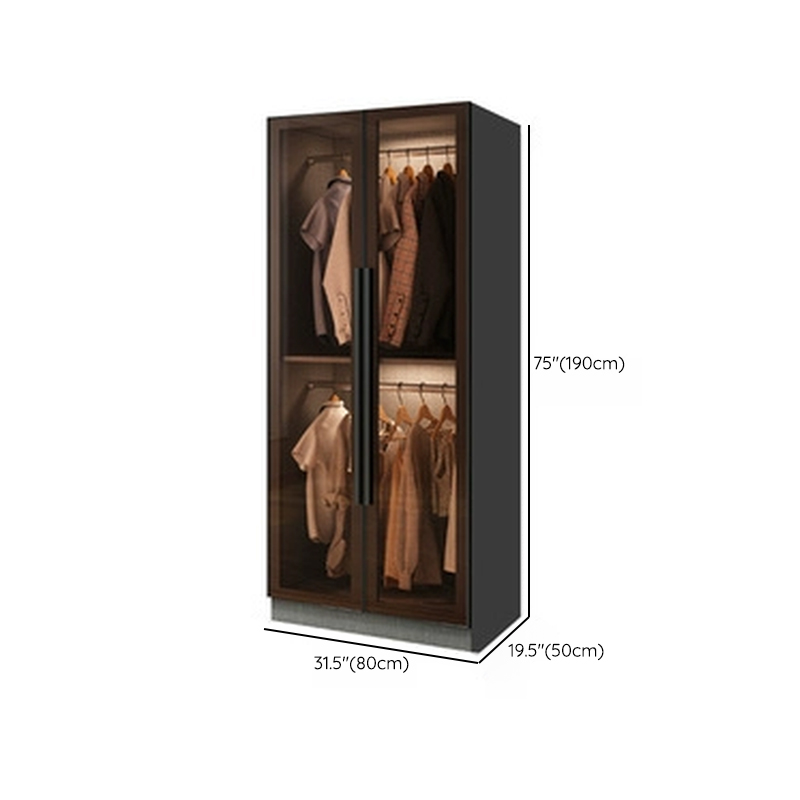 Ink Casual Lumber Wardrobe with Soft Close Door, Interior Shelves, and Hanging Rod - image 12