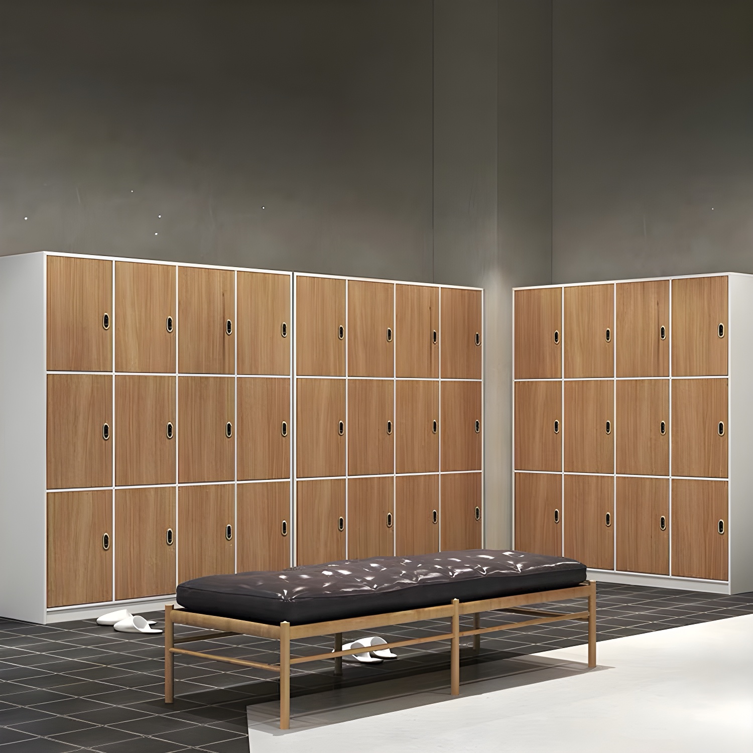 Natural Finish Indoor Cabinet Contemporary Storage Cabinet with Hinged Door - image 4