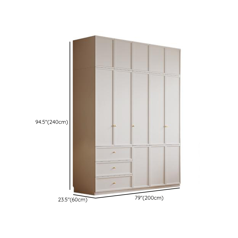 Casual Wooden Independent Armoire Cabinet with 3-Drawer, Interior Shelves, and Hanging Rod - image 21