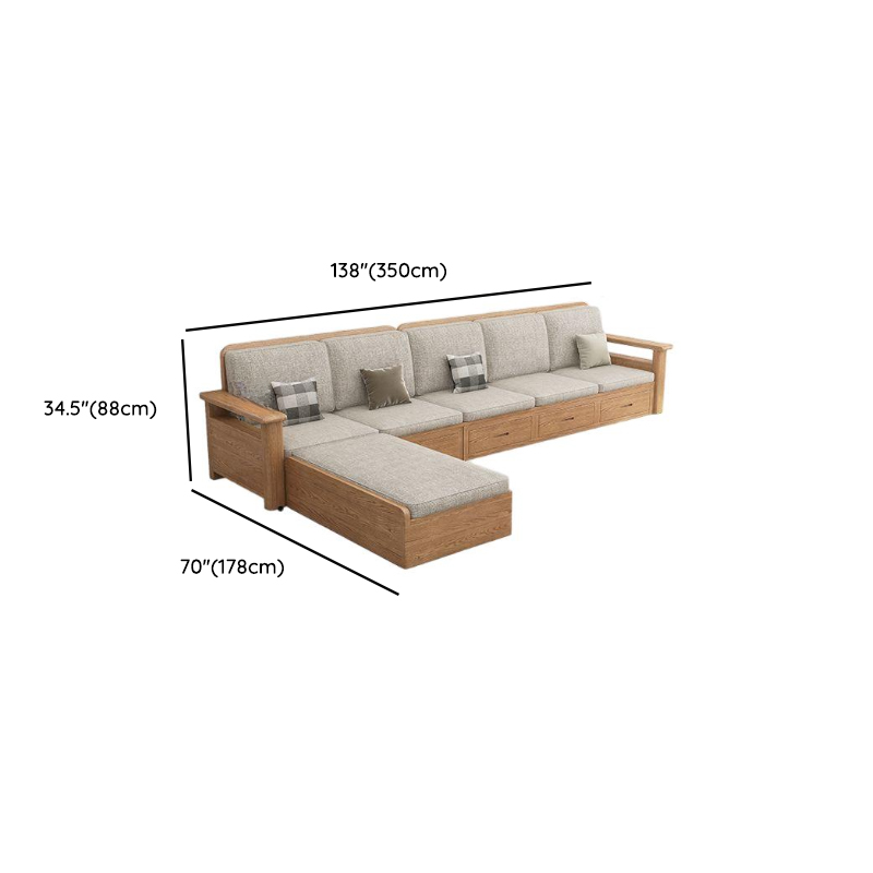 Versatile Straight/L-Shape Sofa/Sofa Recliner in Cotton for 5/Seats 2/1-seater with Drawer Storage and Horizontal/Left Orientation - image 10