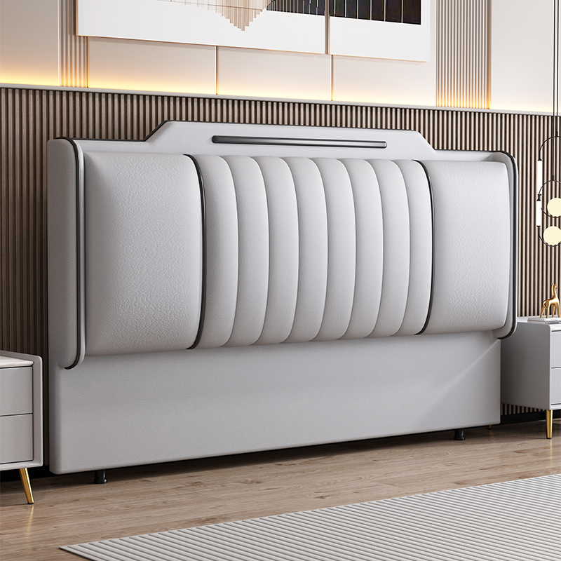 Modern Simple Style Panel Headboard in Natural Wood with No Distressing, Rectangle Shape for King/Queen/Full Bed, Featuring Sponge Upholstery and Standard Height - image 6