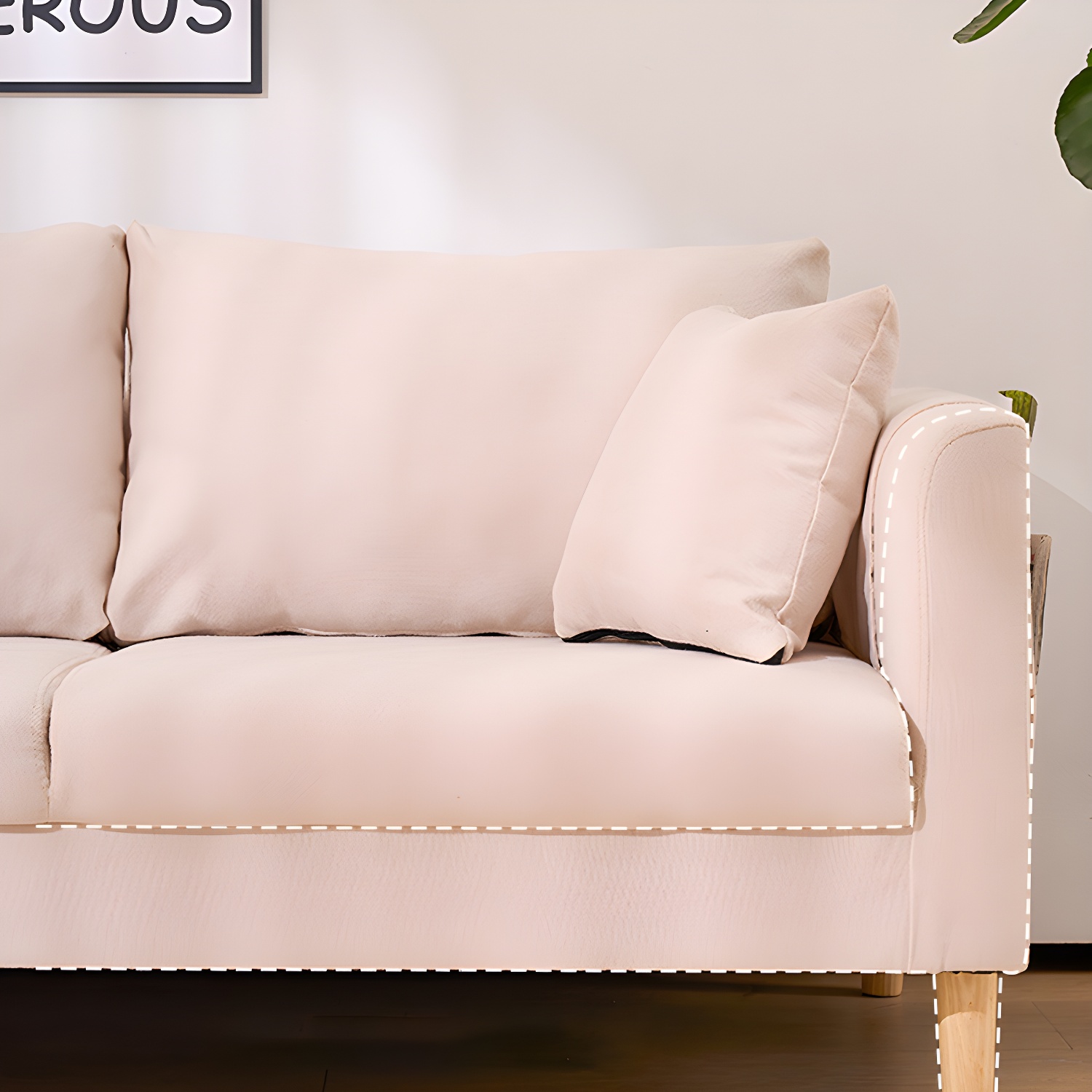 21.25" High Sofa with 2 Pillows Velvet Tuxedo Arm Sofa with Storage - image 18