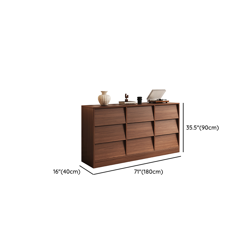 Cocoa Casual Natural Wood Console Dresser/Bachelor Chest with 9/6/3 Drawers in Horizontal/Vertical Orientation - image 17