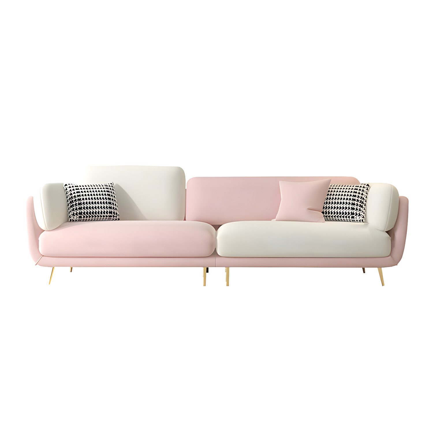 36" High Modern Velvet Square Arm Sofa with 2 Pillows Standard Sofa for Living Room - image 12