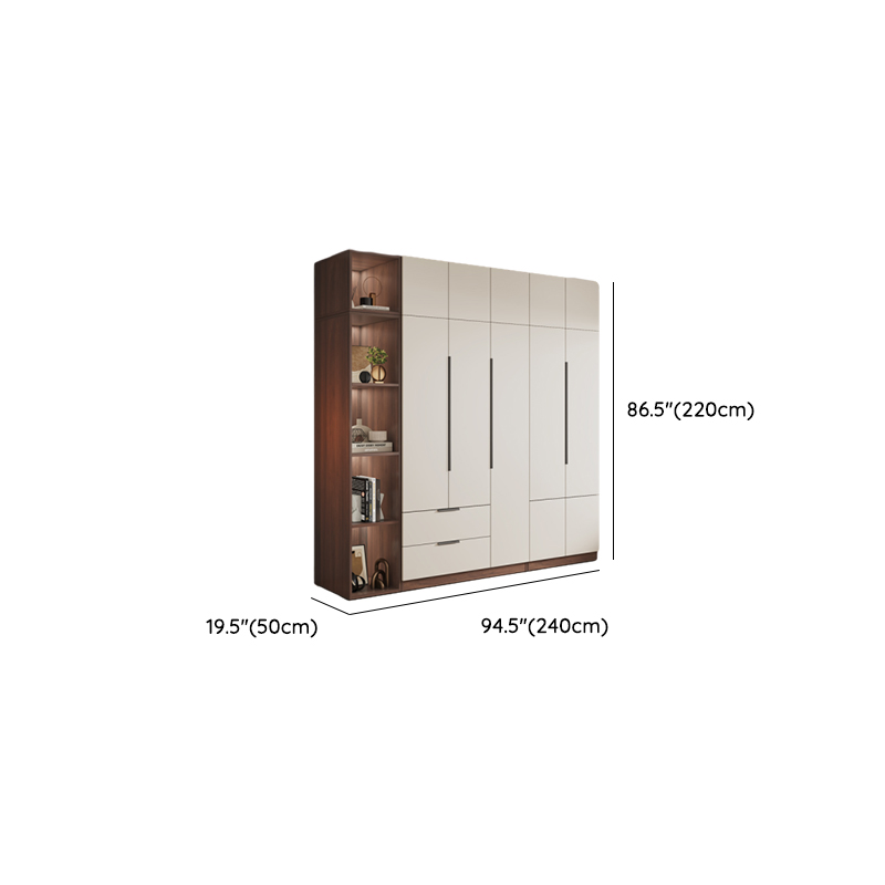 White Modish Manufactured Wood Independent Armoire Cabinet with Soft Close Drawer, Soft Close Door, and Interior Shelves - image 19