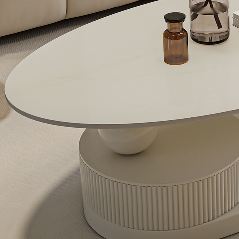 Nested Elliptical Accent Table with Repository Storage for Indoor Use - image 7