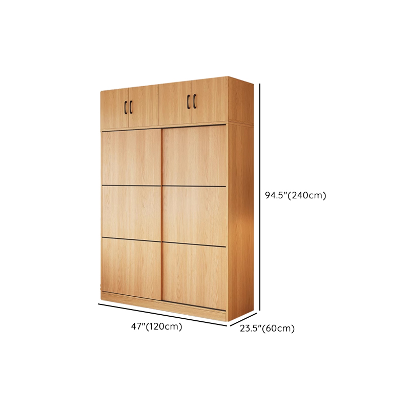 Minimalist Wooden Independent Wardrobe Closet with Soft Close Door, Interior Shelves, and Clothing Rod - image 15