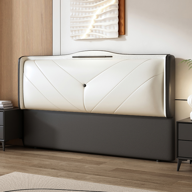 Art Deco Style Panel Headboard in Pine Wood with No Distressing, Rectangle Shape for King/Queen/Full Bed, Featuring Sponge Upholstery Fill and Standard Height - image 5