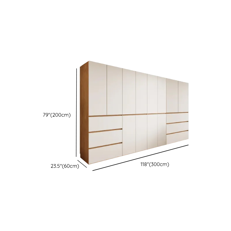 White Minimalist Laminate Wardrobe Closet with 3-Drawer/6-Drawer, Soft Close Door, Interior Shelves, and Clothing Rod - image 26
