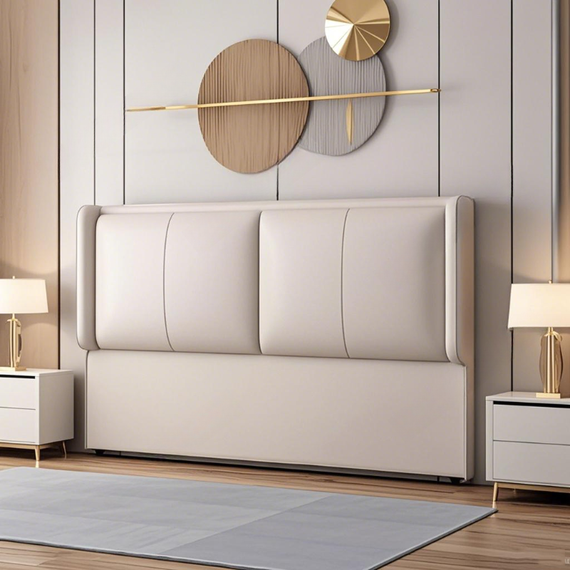 Simplistic Style Wingback Headboard in Pine Wood with No Distressing, Rectangular Shape for King/Queen/Full Bed, Featuring Sponge Upholstery and Standard Height - image 5