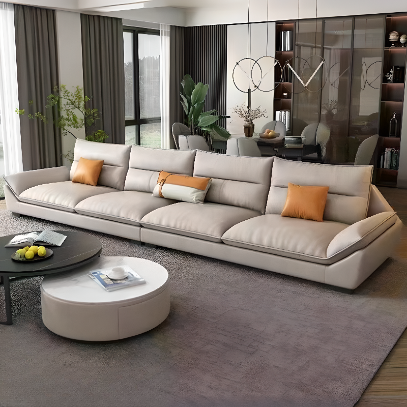 Functional L-Shape/Straight Sofa Couch/Sofa Recliner for Parlor with Reversible/Horizontal Orientation and Concealed Support - image 4