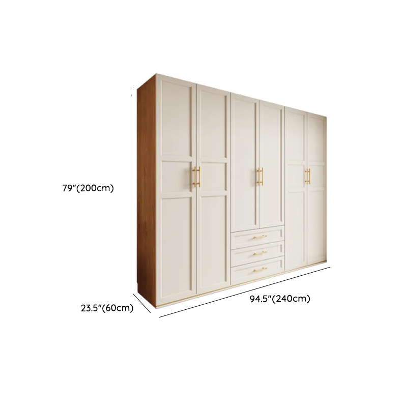 White Minimalist Laminate Independent Wardrobe Closet with Soft Close Drawer, Soft Close Door, and Interior Shelves - image 11