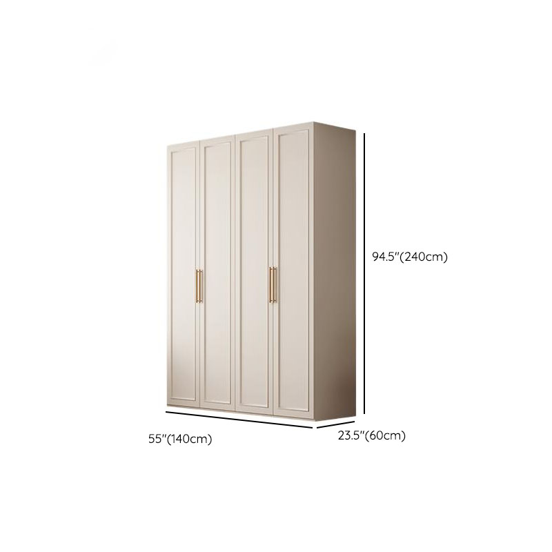 White Casual Wood Independent Armoire Cabinet with Compartments, Soft Close Door, and Interior Shelves - image 13