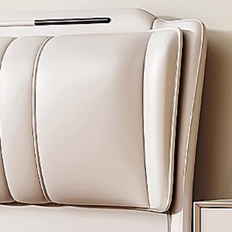 Modish Style Panel Headboard in Timber with No Distressing, Rectangle Shape for King/Queen/Full Bed, Featuring Sponge Upholstery and Standard Height - image 7