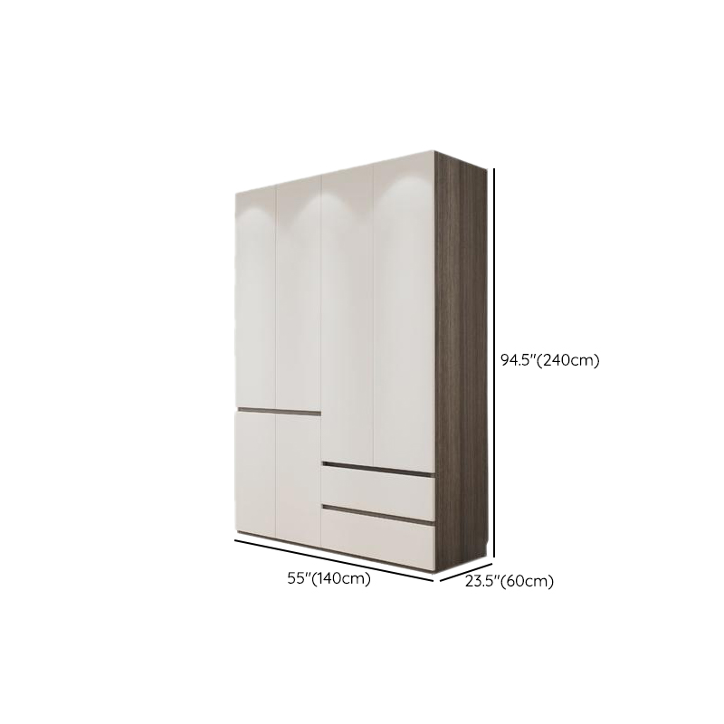 White Modish Wooden Independent Armoire Cabinet with Soft Close Drawer, Soft Close Door, and Interior Shelves - image 16