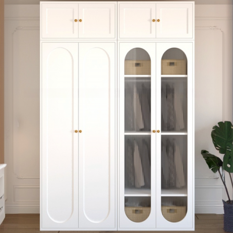 Chalk Casual Unattached Wardrobe with Adaptable Shelf, Soft Close Door, Hanging Rod, and Articulated Mechanism - image 4