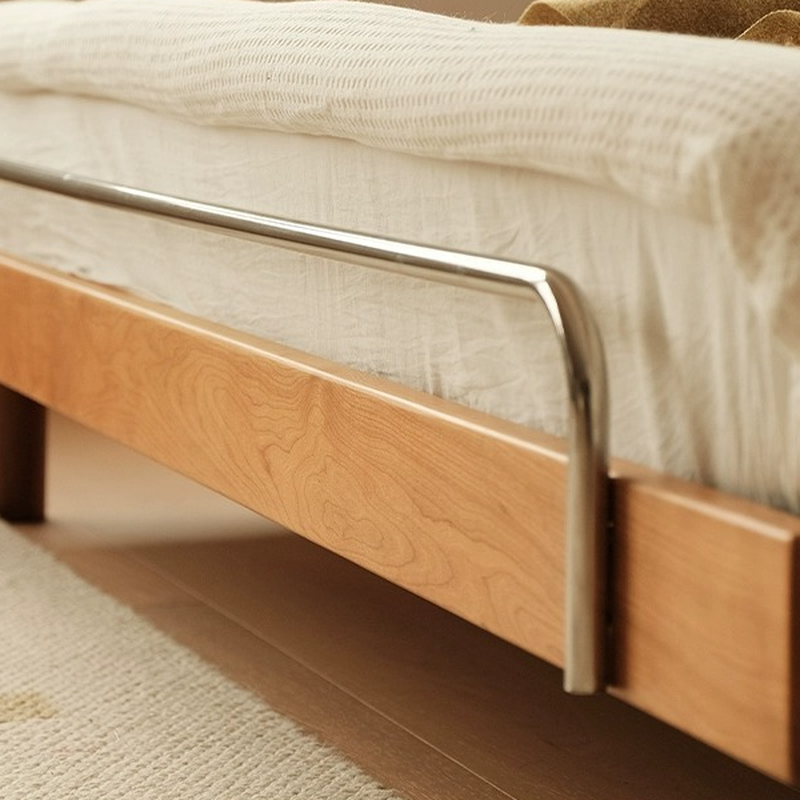 Natural Color Solid Color Tatami Bed for Bedroom - image 4