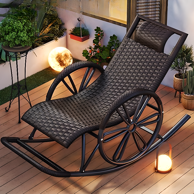 Simple Synthetic Rocking Chair with Scratch-tolerant Track Arm - image 10