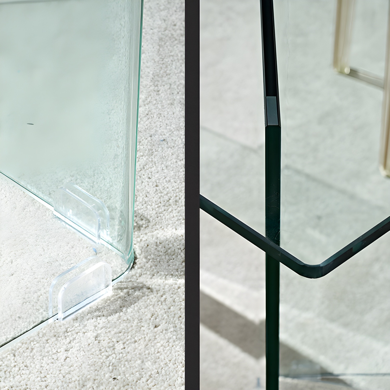 Modern Tempered Glass Dining Table Glass Base for Dining Room - image 12