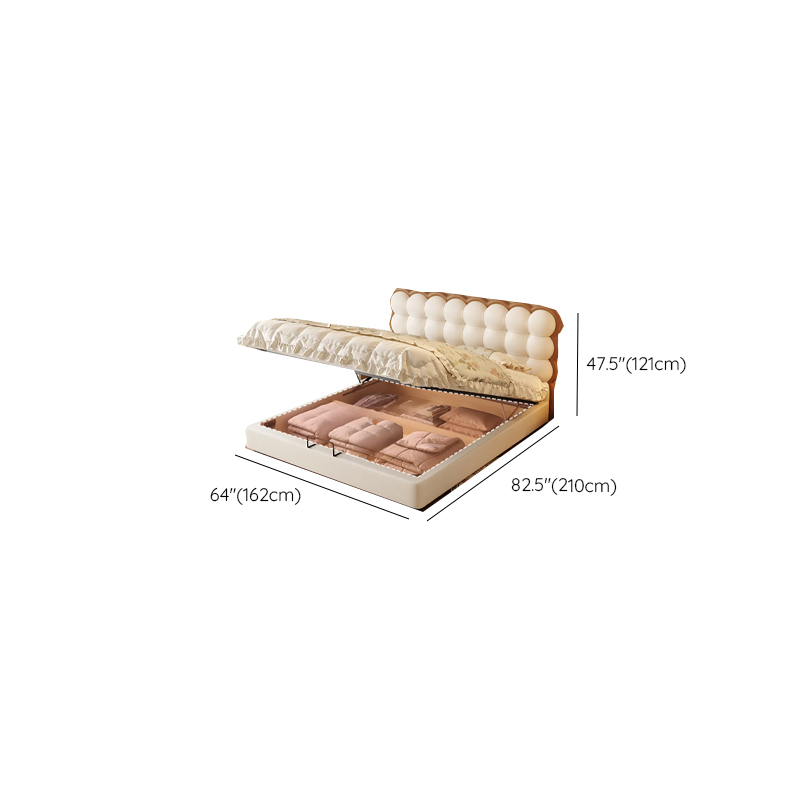 Storage Included Panel Bed with 3 Storage Boxes, Steel Frame, Stitch-tufted Design, and Sponge Upholstery - image 10