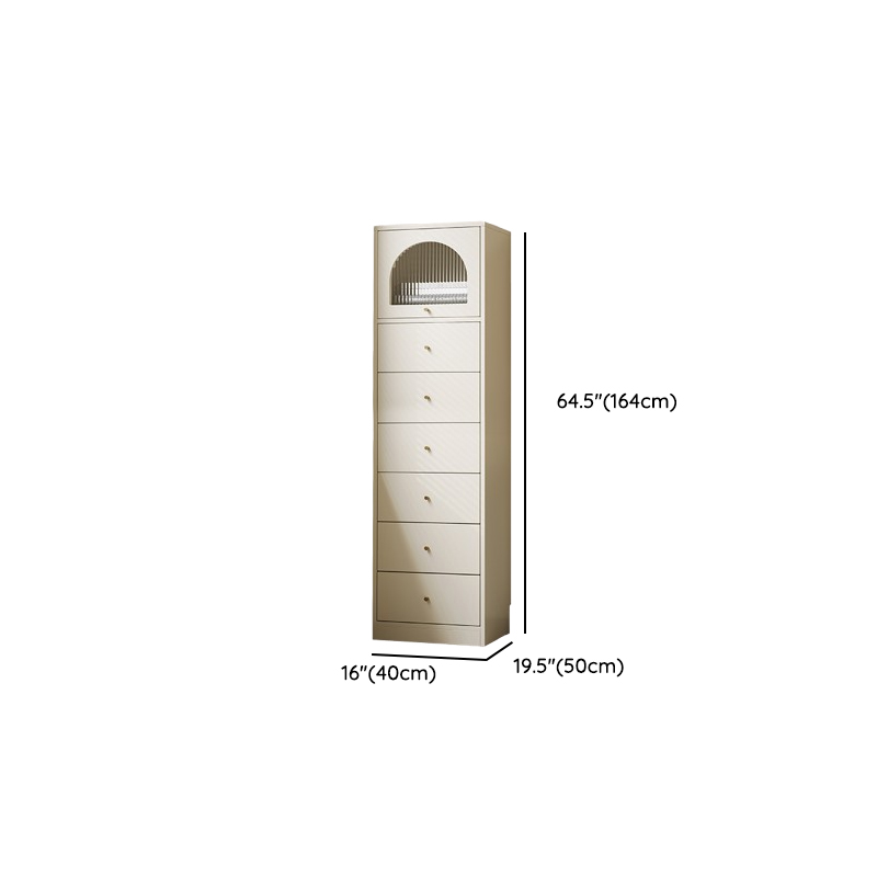 Chalk Trendy Composite Wood Semainier with Shelves, Hutch, and 6/5/4 Drawers in Vertical Orientation - image 30