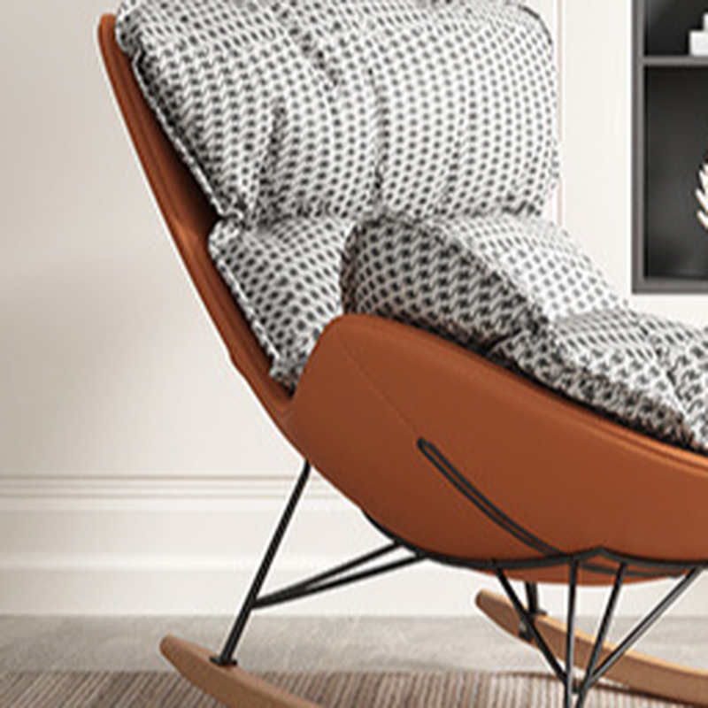 Modish Alloy Rocking Accent Chair, Upholstered - image 12