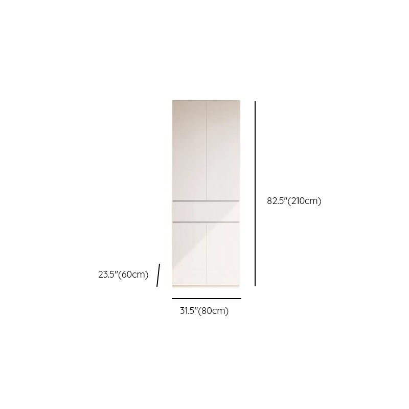 Chalk Minimalist Wood Cabinet Armoire with Soft Close Drawer and Door, Interior Shelves, and Clothing Rod - image 21