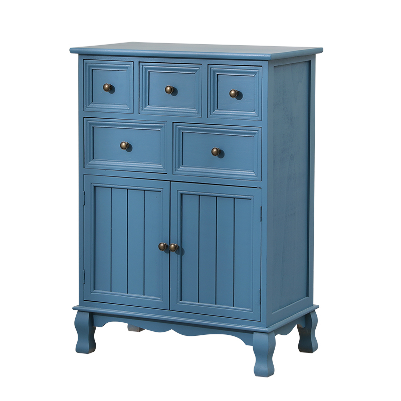 Modern Wooden Bachelor Chest with Vertical Drawers with Drawers - image 9