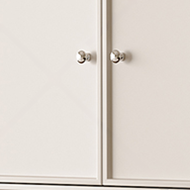 Chalk Modern Wooden Standalone Almirah with 3-Drawer, Interior Shelves, and Hanging Rod - image 4