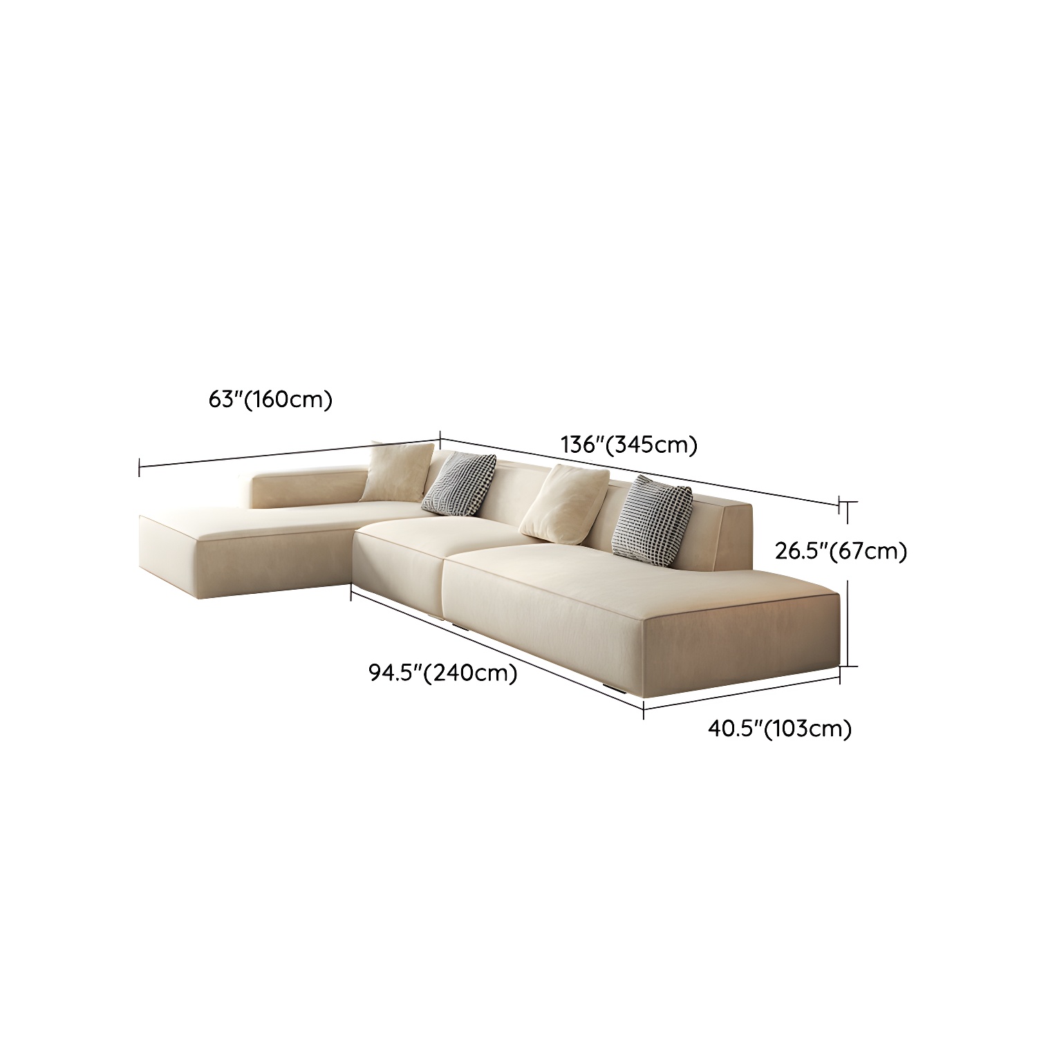 Elegant Sectional with Synthetic Upholstery in Moderate-Gray Tone and Built-in Charging Ports - image 22