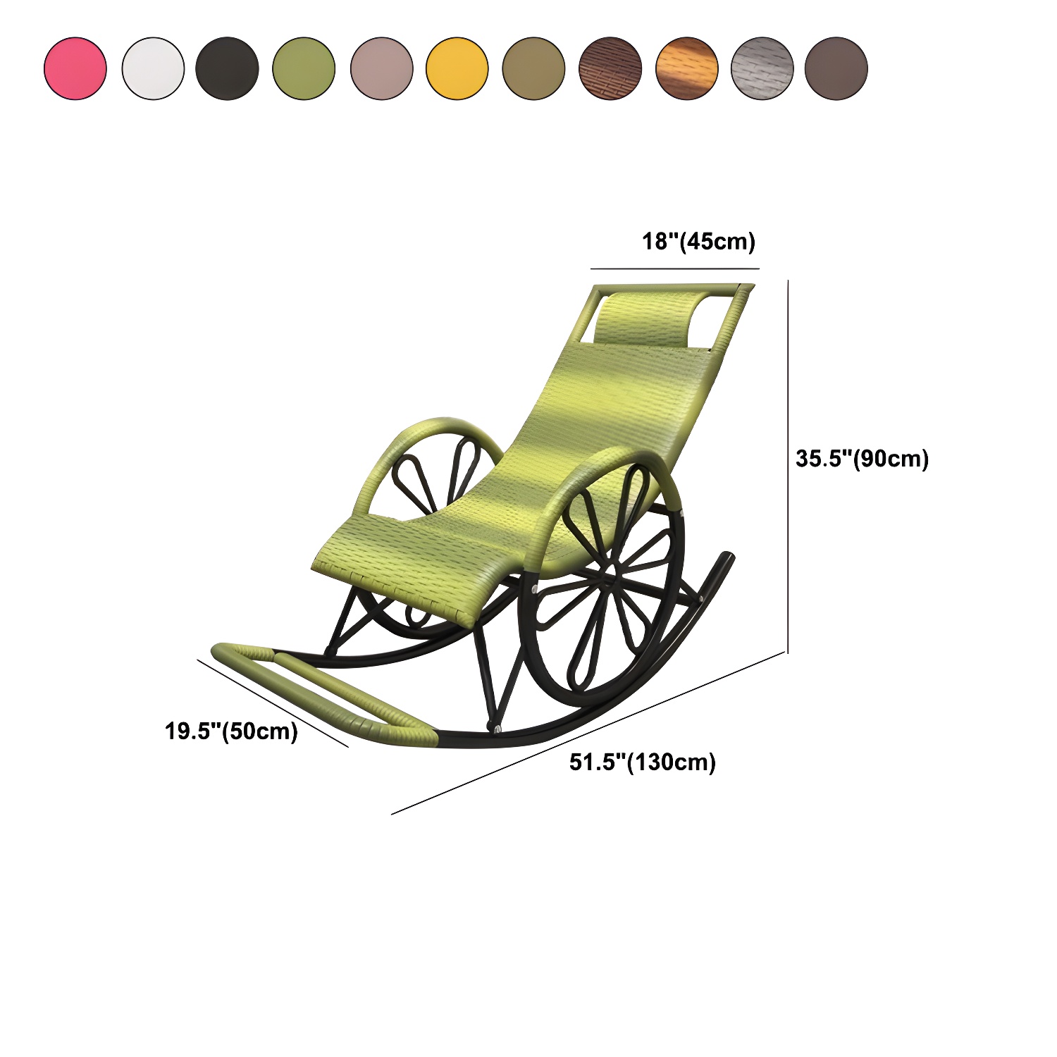 Contemporary Woven Rope Rocker Chair Wicker Rocking Chair for Home Decor - image 15