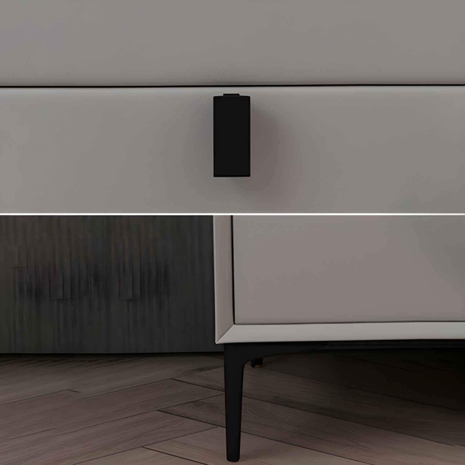 Glam Style Sintered Stone Top 3 Drawers Nightstand for Bedroom - image 13