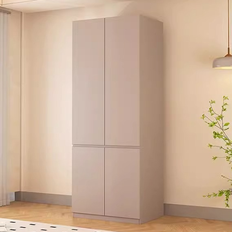 Modish Manufactured Wood Independent Armoire Cabinet with Soft Close Drawer, Soft Close Door, Interior Shelves, and Clothing Rod