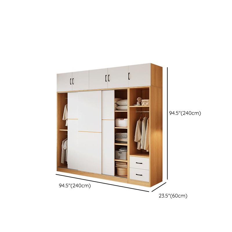 White Modish Wooden Independent Armoire Cabinet with Soft Close Drawer, Soft Close Door, and Interior Shelves - image 20