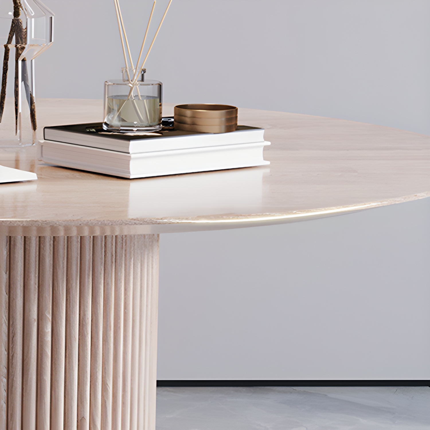 Solid Wood Round Table for Restaurant Modern Wood Table with Pedestal Base - image 6