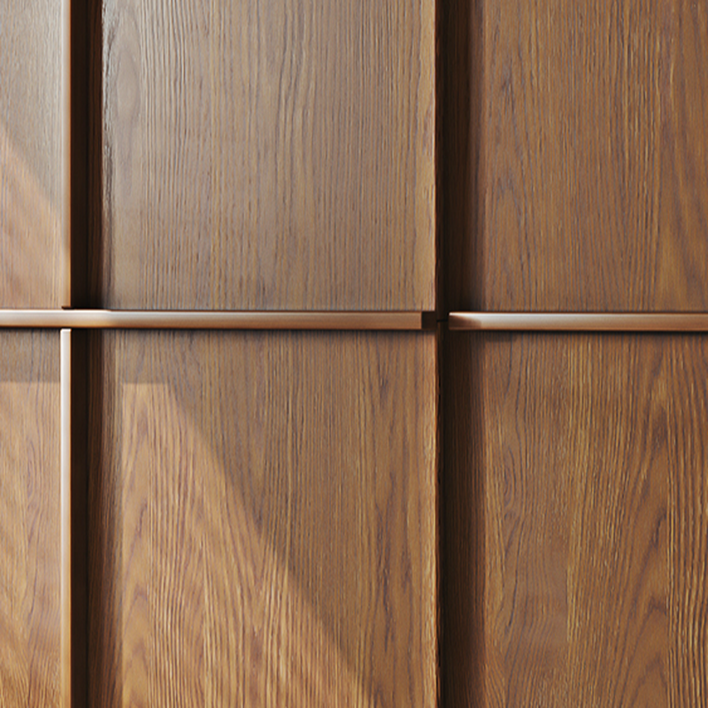 Stylish Coffee Modern Lumber Standalone Armoire Cabinet with Soft Close Drawers and Doors, Interior Shelves - image 6