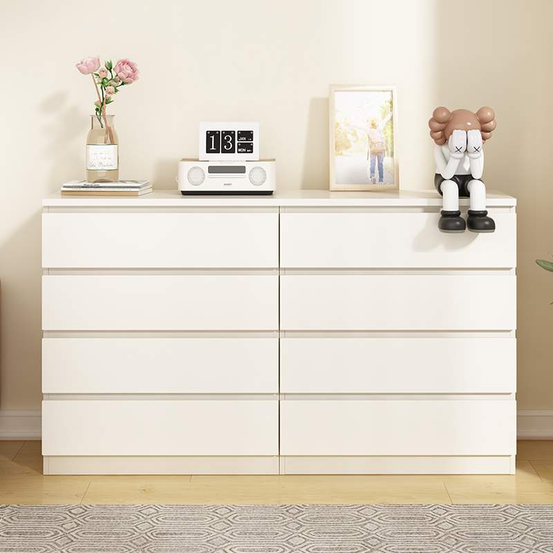 White Simple Manufactured Wood Console Dresser/Bachelor Chest/Lingerie Chest with 10/5/8 Drawers in Horizontal/Vertical Orientation