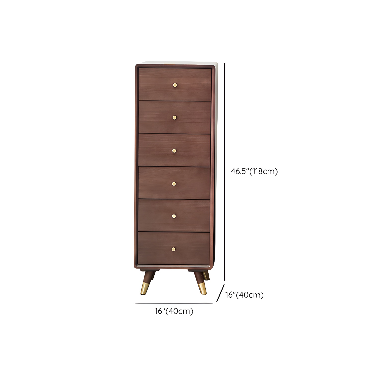 Solid Wood Accent Chest Mid Century Drawers Included Cabinet - image 19