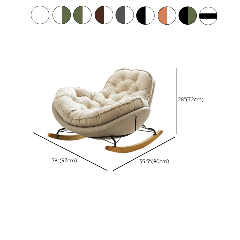 Simple Scratch-tolerant Upholstered Porch Rocker: Padded - image 14