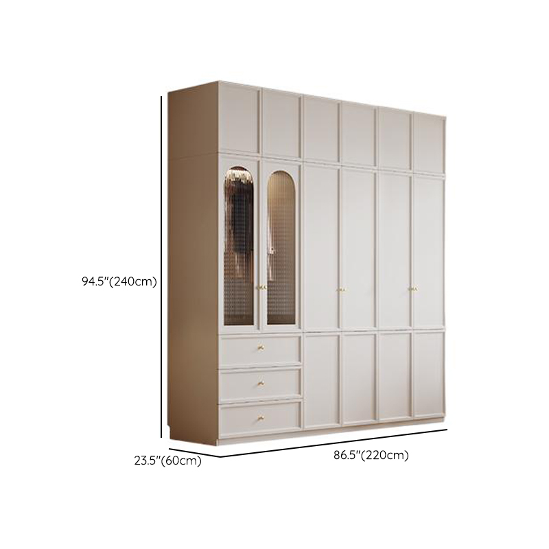 Casual Wooden Independent Armoire Cabinet with 3-Drawer, Interior Shelves, and Hanging Rod - image 14