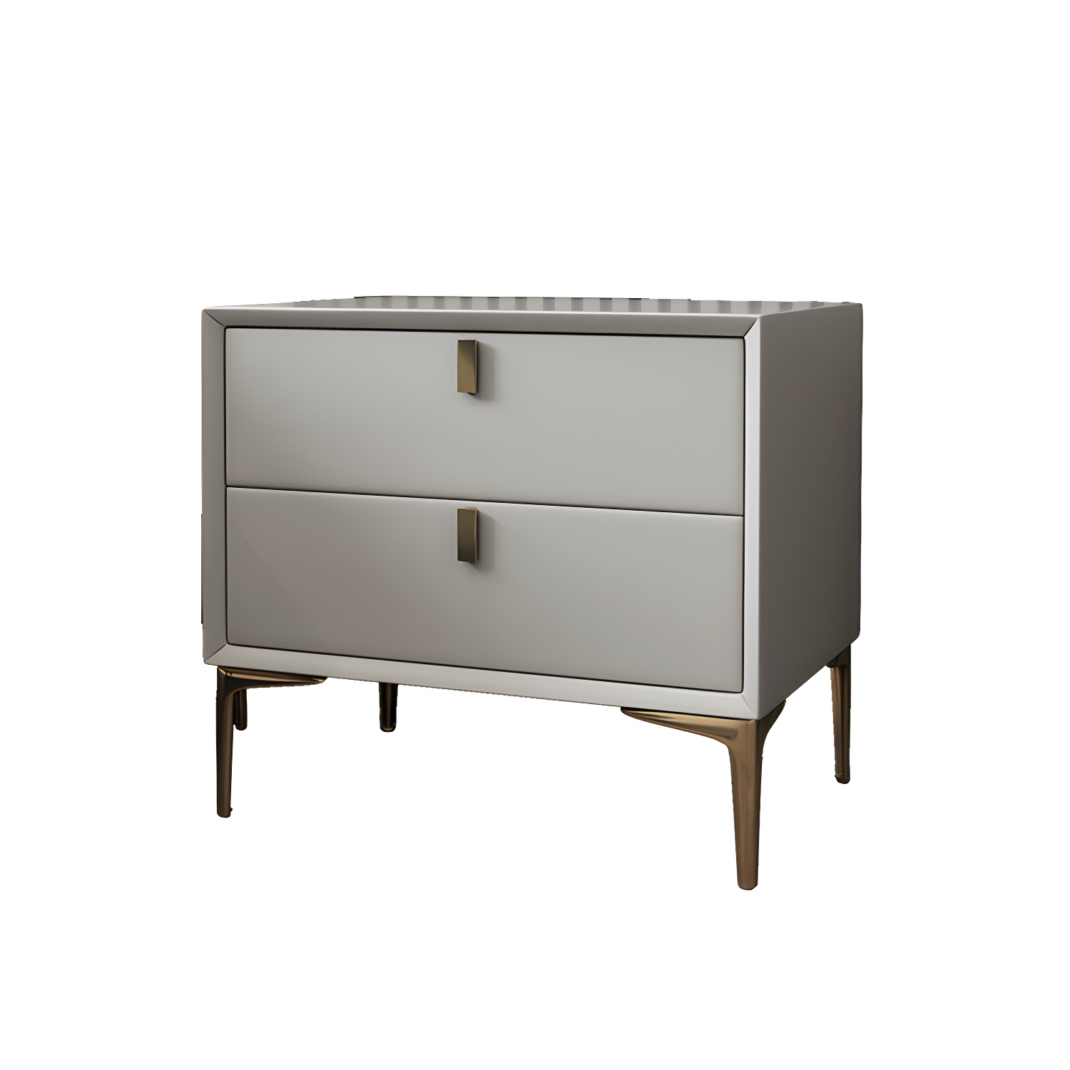 2 Drawer Solid Wood Modern Night Table Drawer Storage Bed Nightstand - image 16